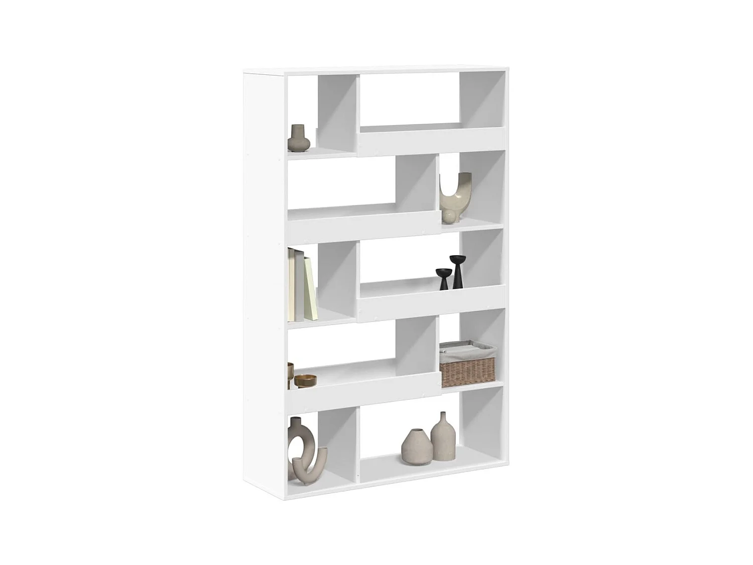 Libreria bianca 100x33x156,5 cm in legno ingegnerizzato