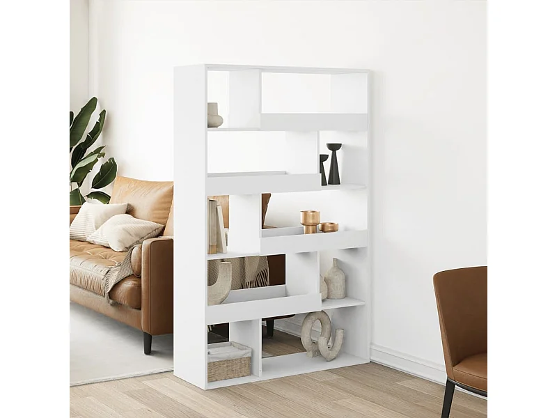 Librería blanca 100x33x156,5 cm madera contrachapada