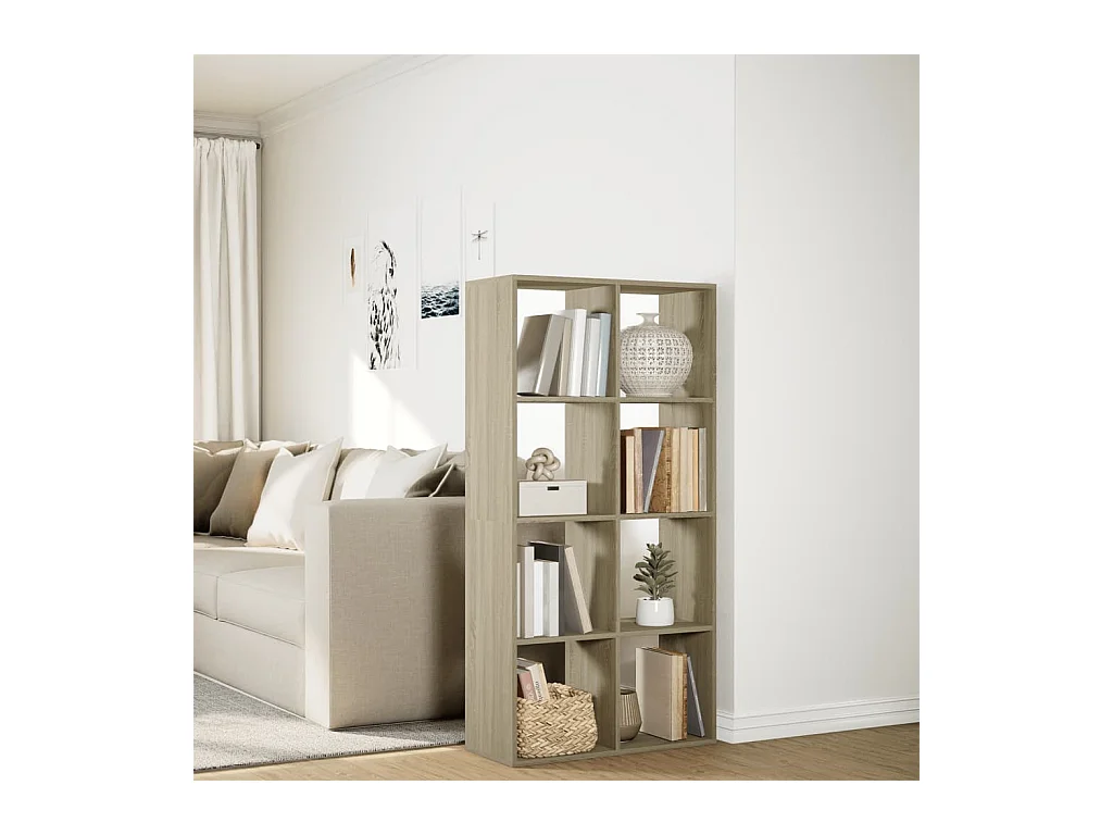 Raumteilerregal aus Sonoma-Eiche 69,5x29x137,5 cm