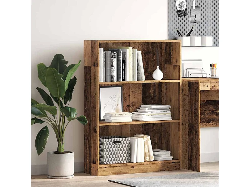 Libreria in legno antico 80x24x109 cm in legno ingegnerizzato