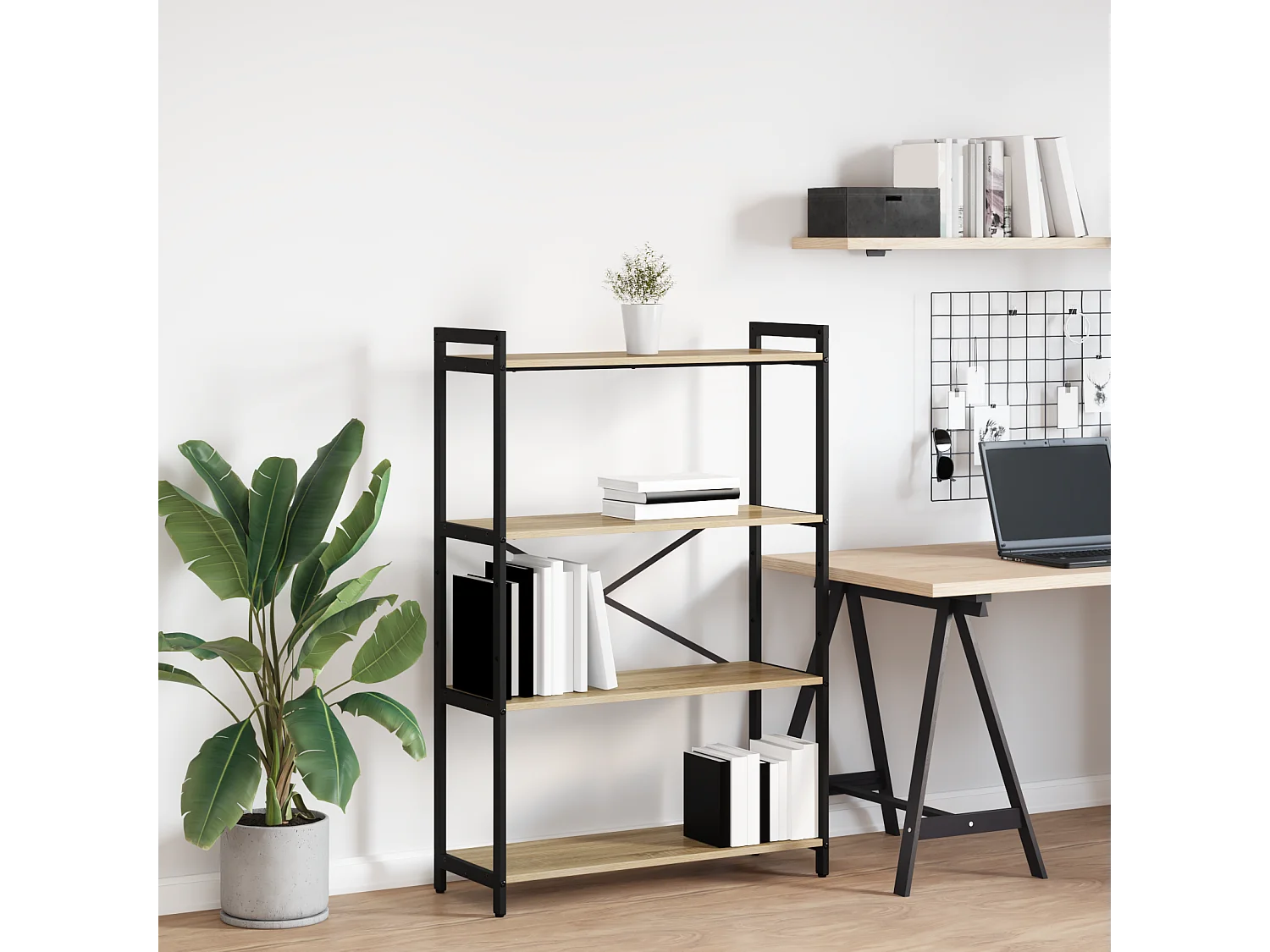 Bibliothèque Chêne sonoma 80 x 30 x 118 cm