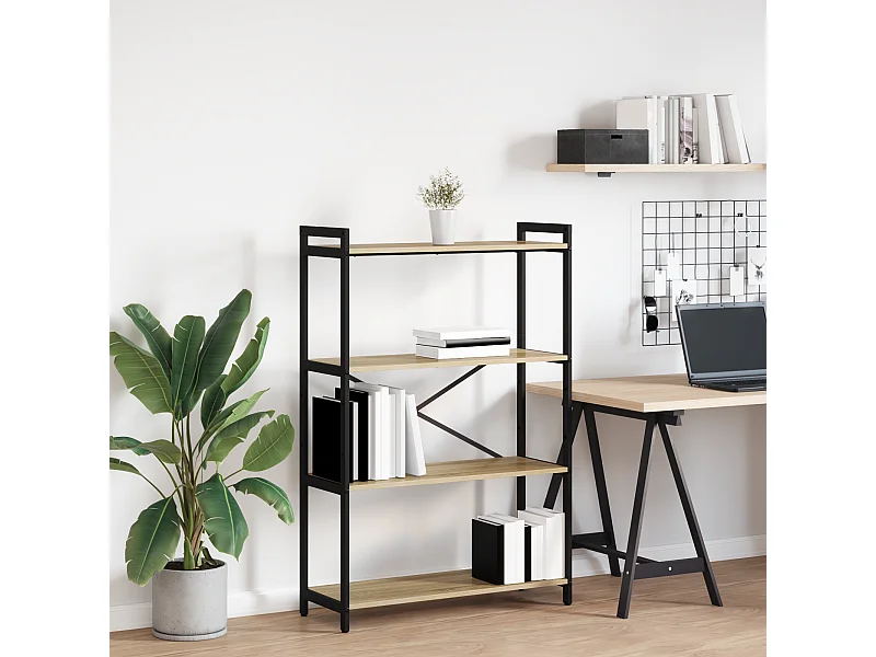 Librería de roble Sonoma 80 x 30 x 118 cm