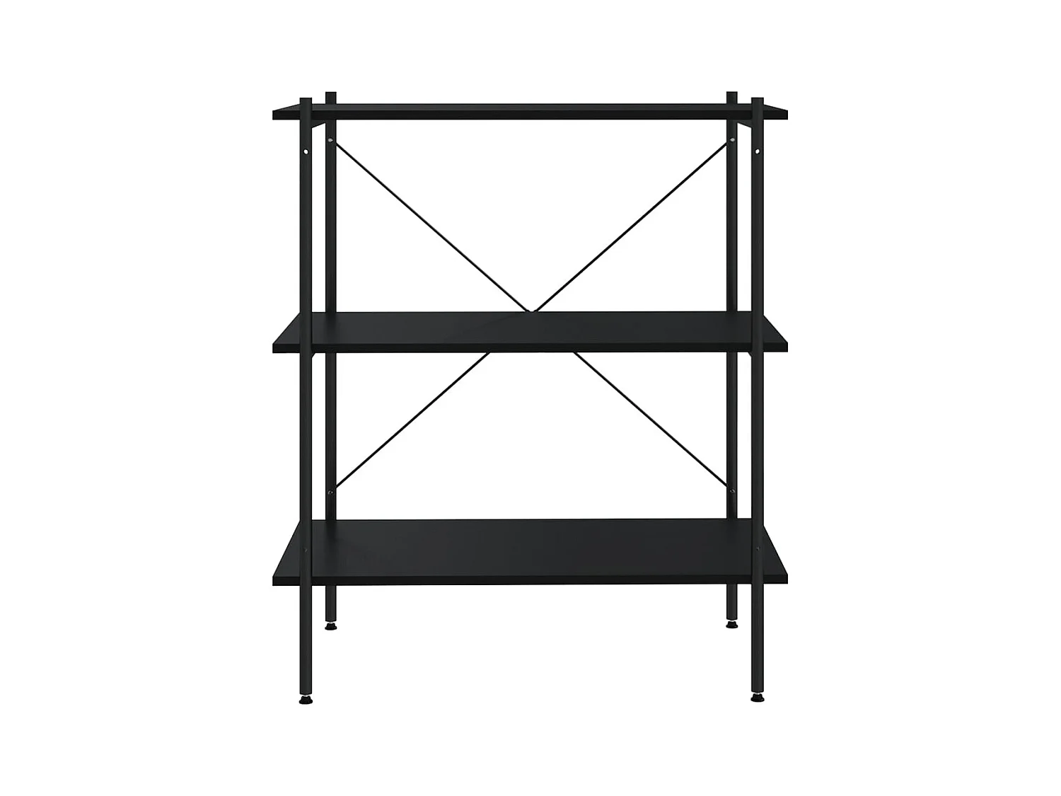 Étagère à 3 niveaux Noir 80x40x92 cm
