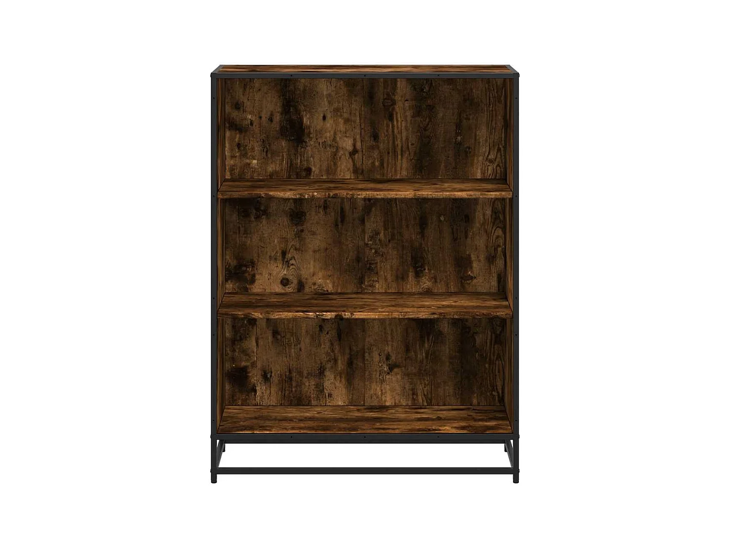 Bibliothèque chêne fumé 80,5x35x107,5 cm bois d'ingénierie