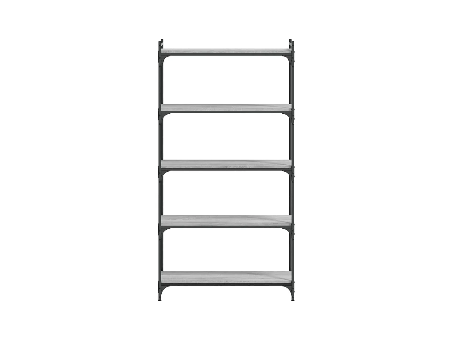 Bücherregal mit 5 Etagen, Sonoma-Grau, 80 x 30 x 154 cm