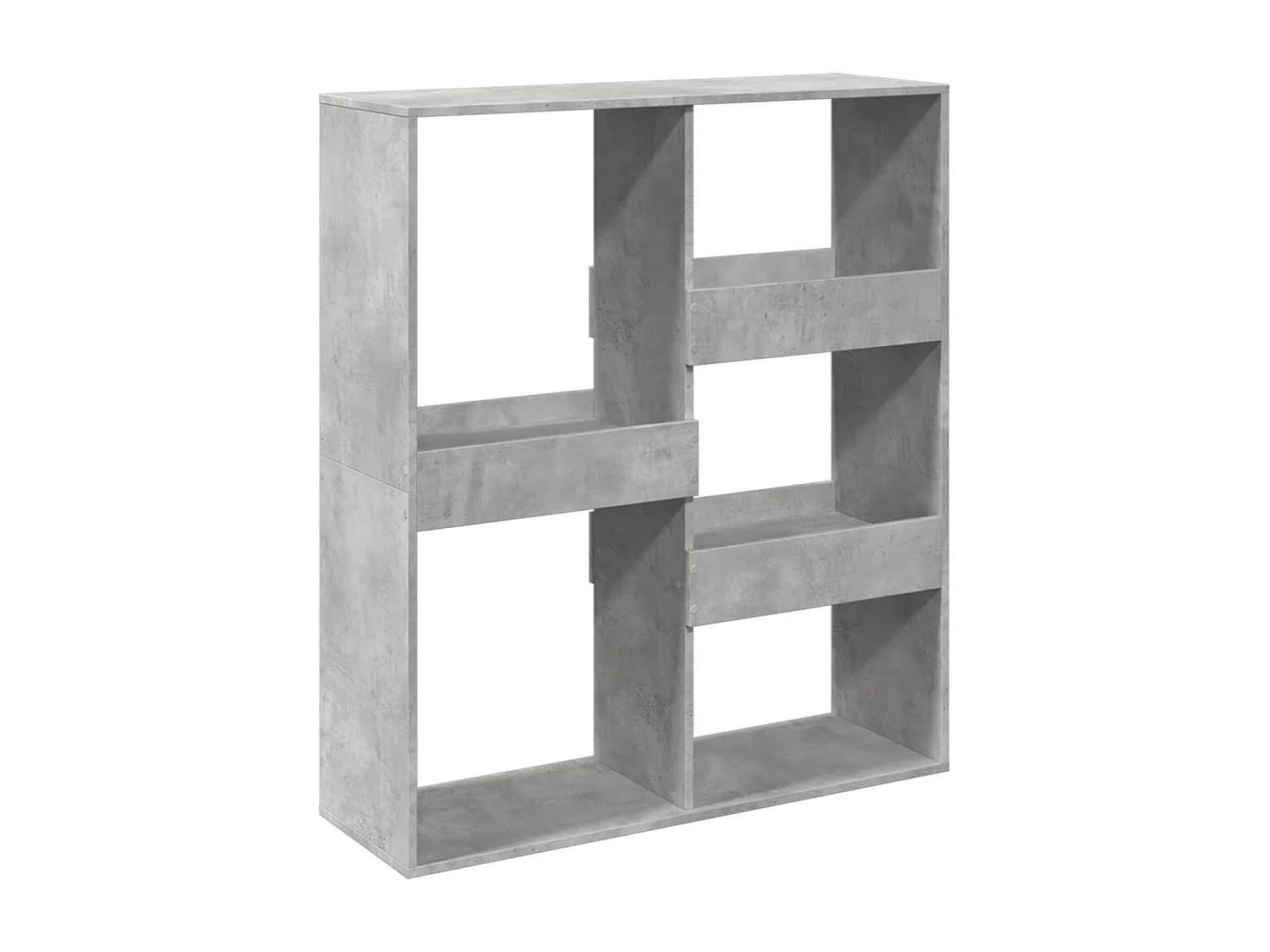 Betongrijze scheidingswand 100x33x115cm bewerkt hout