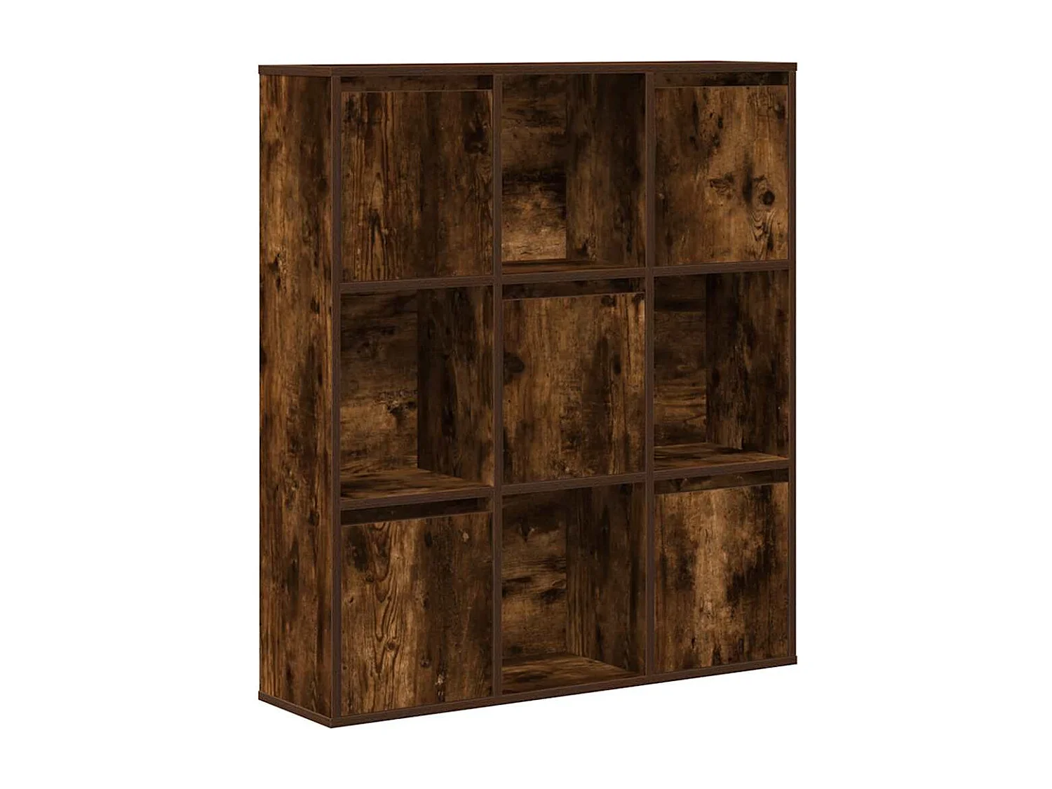 Boekenkast van gerookt eikenhout 89x24x101,5 cm bewerkt hout