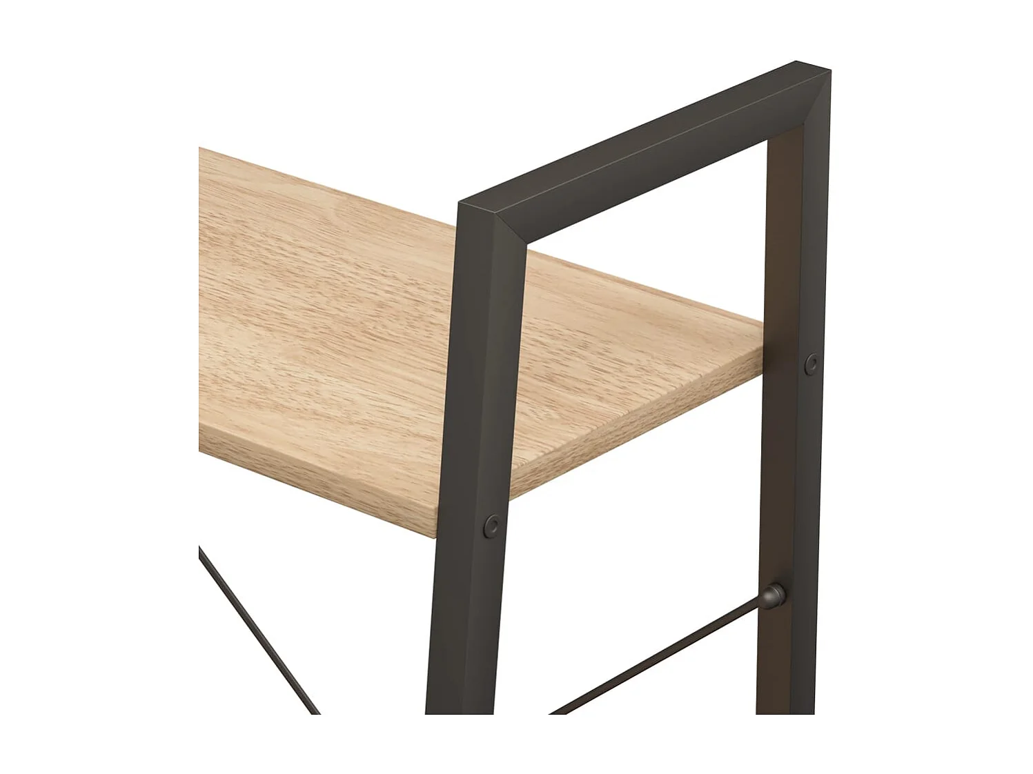 3-laags stellingkast Lichtbruin en zwart 56x35x108 cm