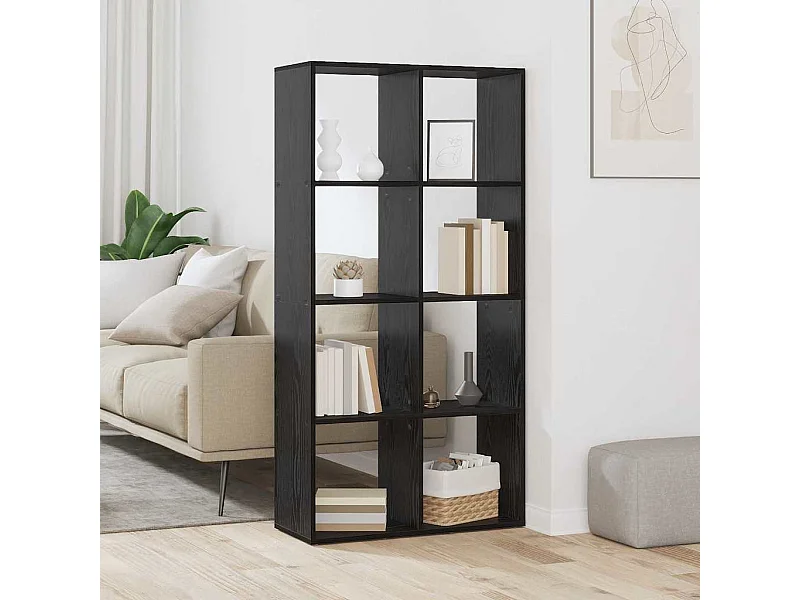 Libreria in rovere nero 69,5 x 29 x 137,5 cm in legno ingegnerizzato