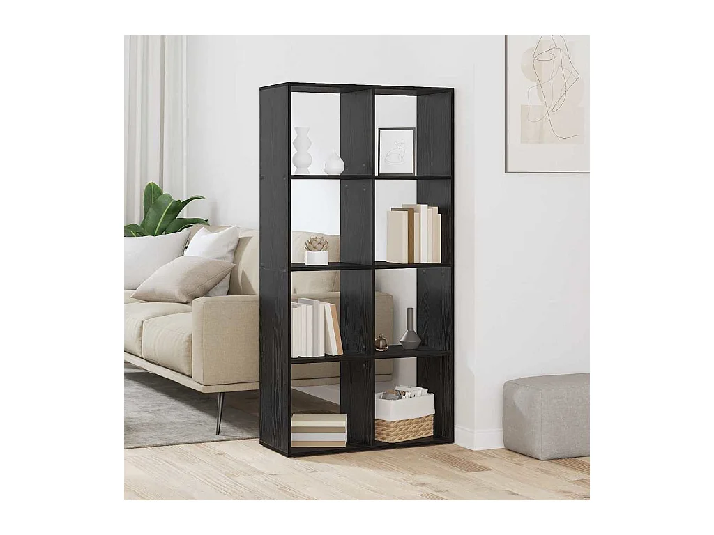 Bibliothèque Chêne noir 69.5 x 29 x 137.5 cm Bois d'ingénierie