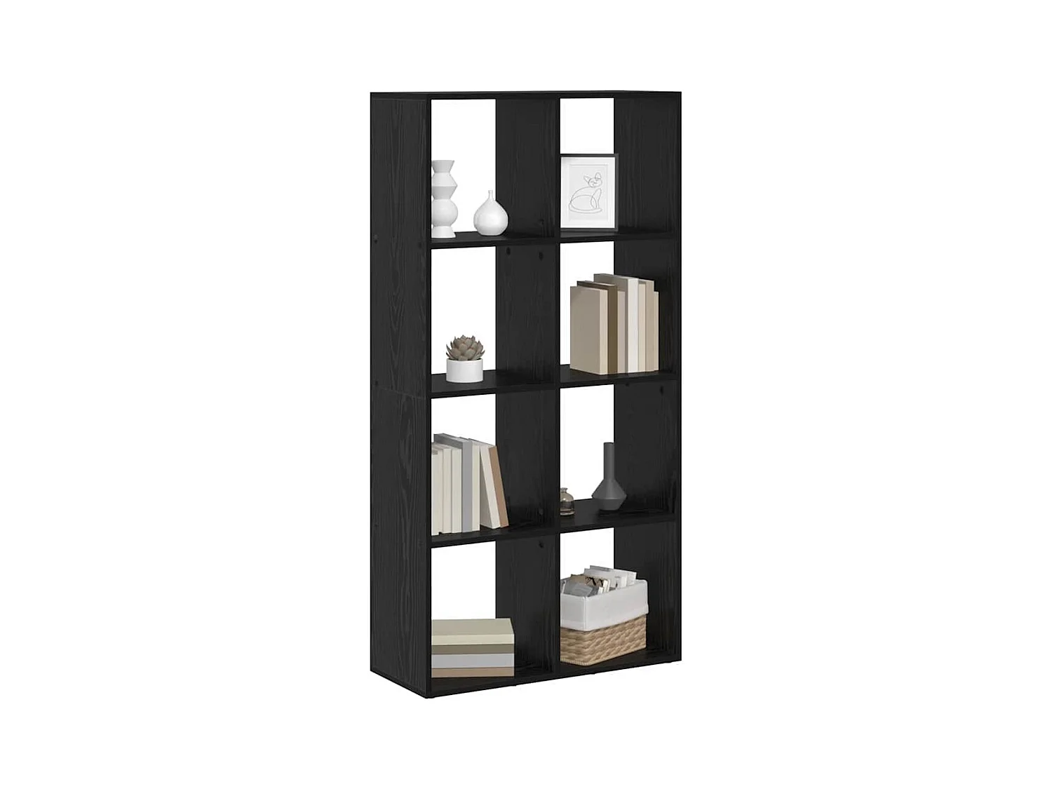 Bibliothèque Chêne noir 69.5 x 29 x 137.5 cm Bois d'ingénierie