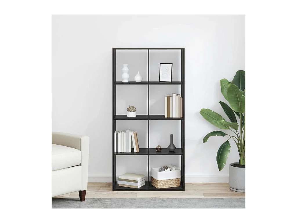 Bibliothèque Chêne noir 69.5 x 29 x 137.5 cm Bois d'ingénierie