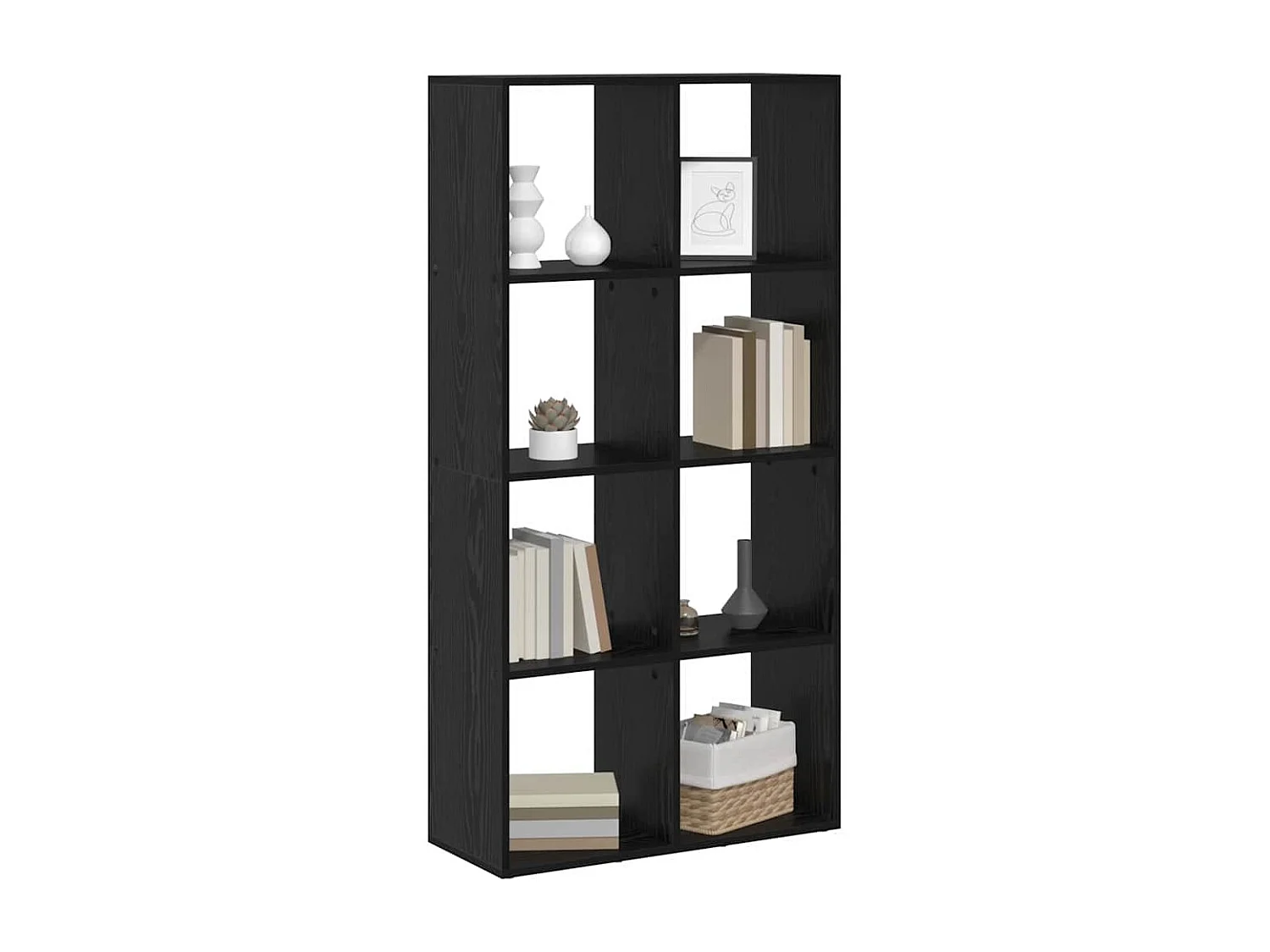 Bibliothèque Chêne noir 69.5 x 29 x 137.5 cm Bois d'ingénierie