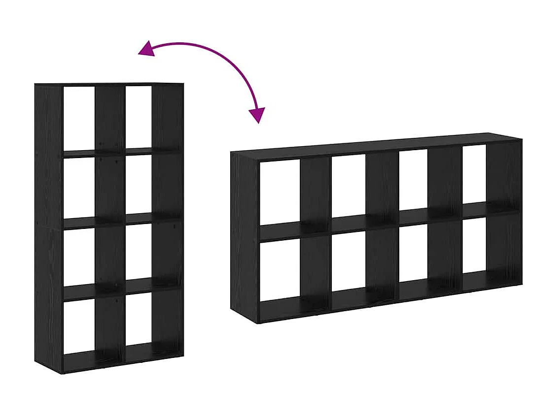 Bibliothèque Chêne noir 69.5 x 29 x 137.5 cm Bois d'ingénierie