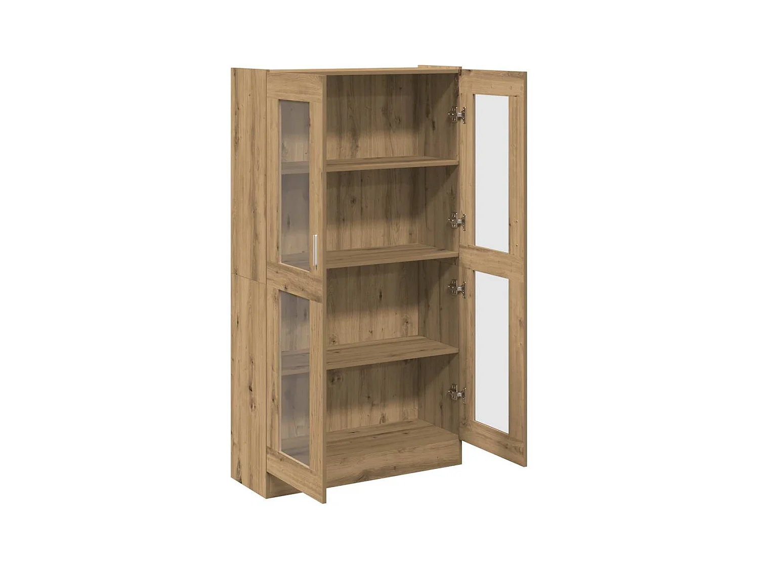 Credenza alta in rovere lavorato a mano 82,5x30,5x150 cm in legno ingegnerizzato