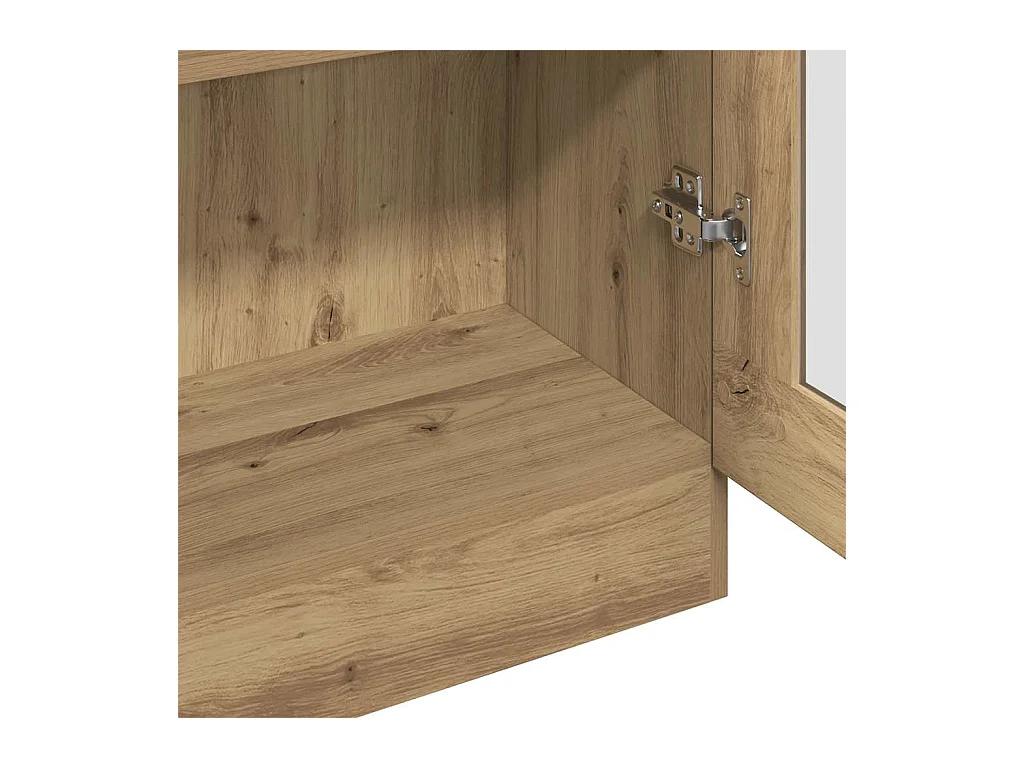 Credenza alta in rovere lavorato a mano 82,5x30,5x150 cm in legno ingegnerizzato