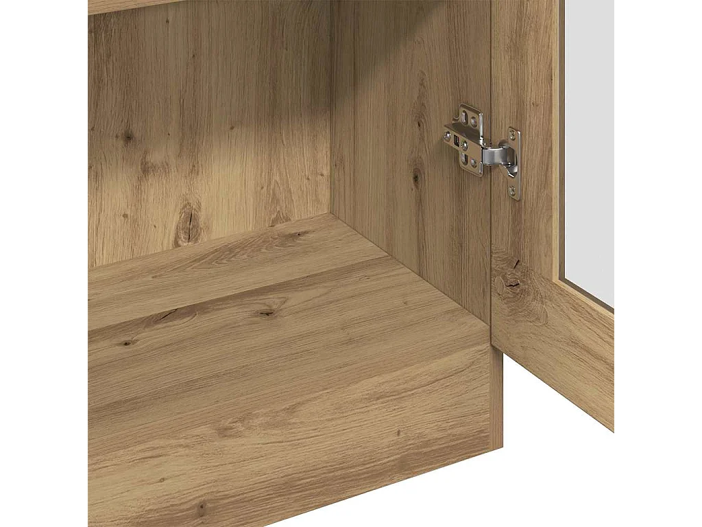 Aparador alto roble craft 82,5x30,5x185 cm madera de ingeniería