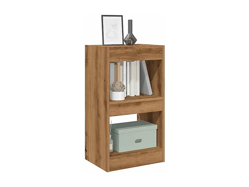 Bibliothèque/Séparateur de pièce chêne artisanal 40x30x72 cm