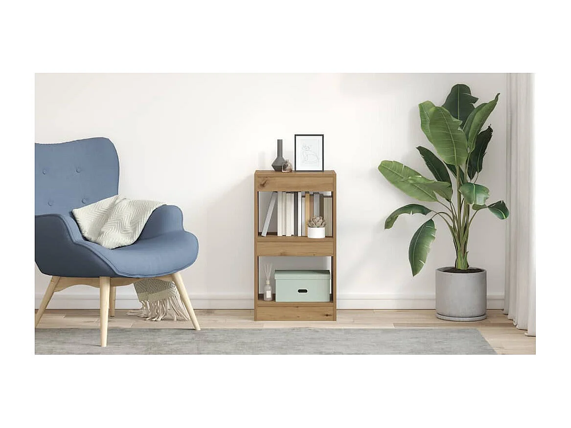 Bibliothèque/Séparateur de pièce chêne artisanal 40x30x72 cm