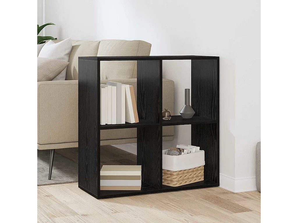 Bibliothèque Chêne noir 69.5 x 29 x 69.5 cm Bois d'ingénierie