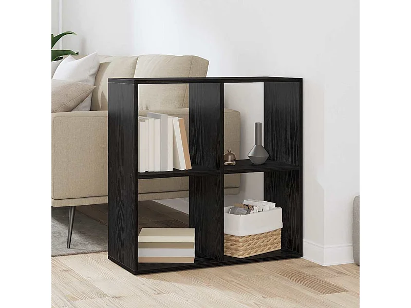 Bibliothèque Chêne noir 69.5 x 29 x 69.5 cm Bois d'ingénierie