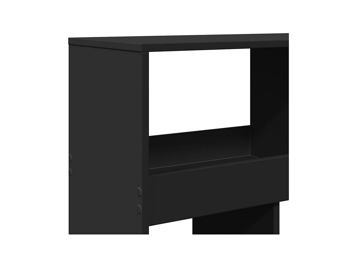 Zwarte boekenkast 100x33x125,5 cm bewerkt hout