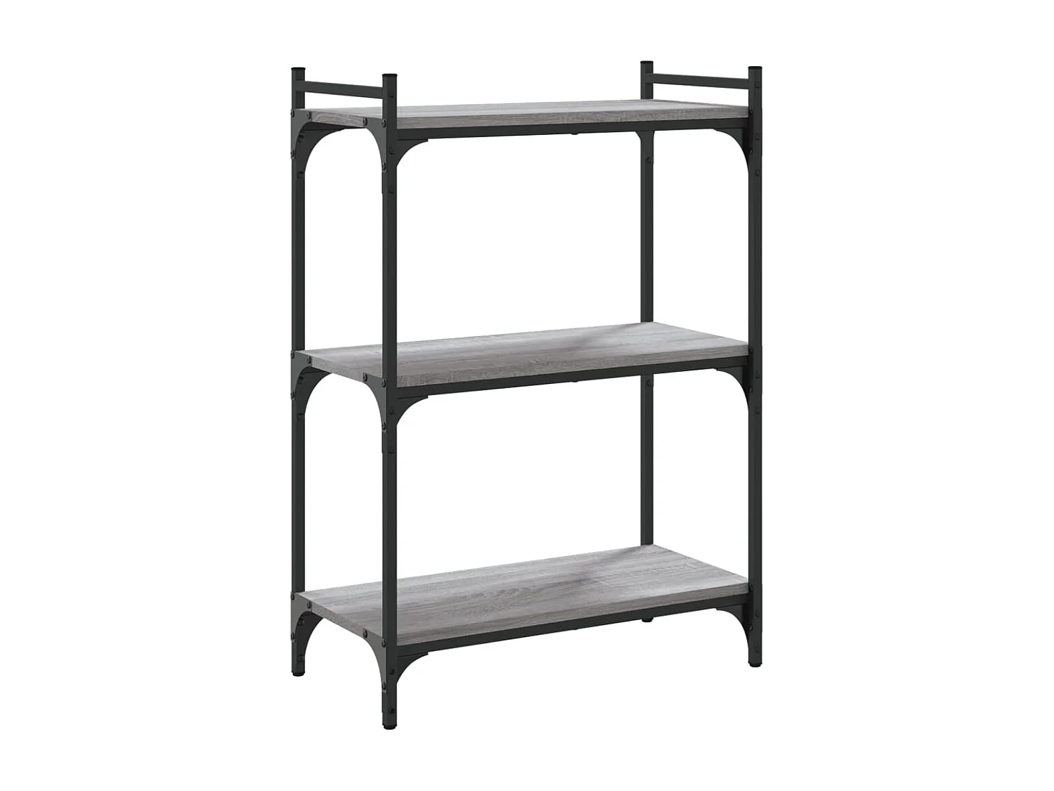 Sonoma Grey 3-laags boekenkast 60x30x86cm bewerkt hout