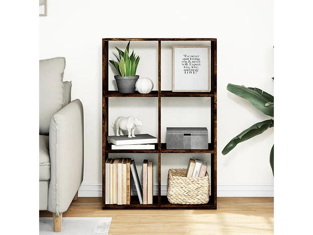 Raumteilerregal Räuchereiche 69,5x29x103,5 cm