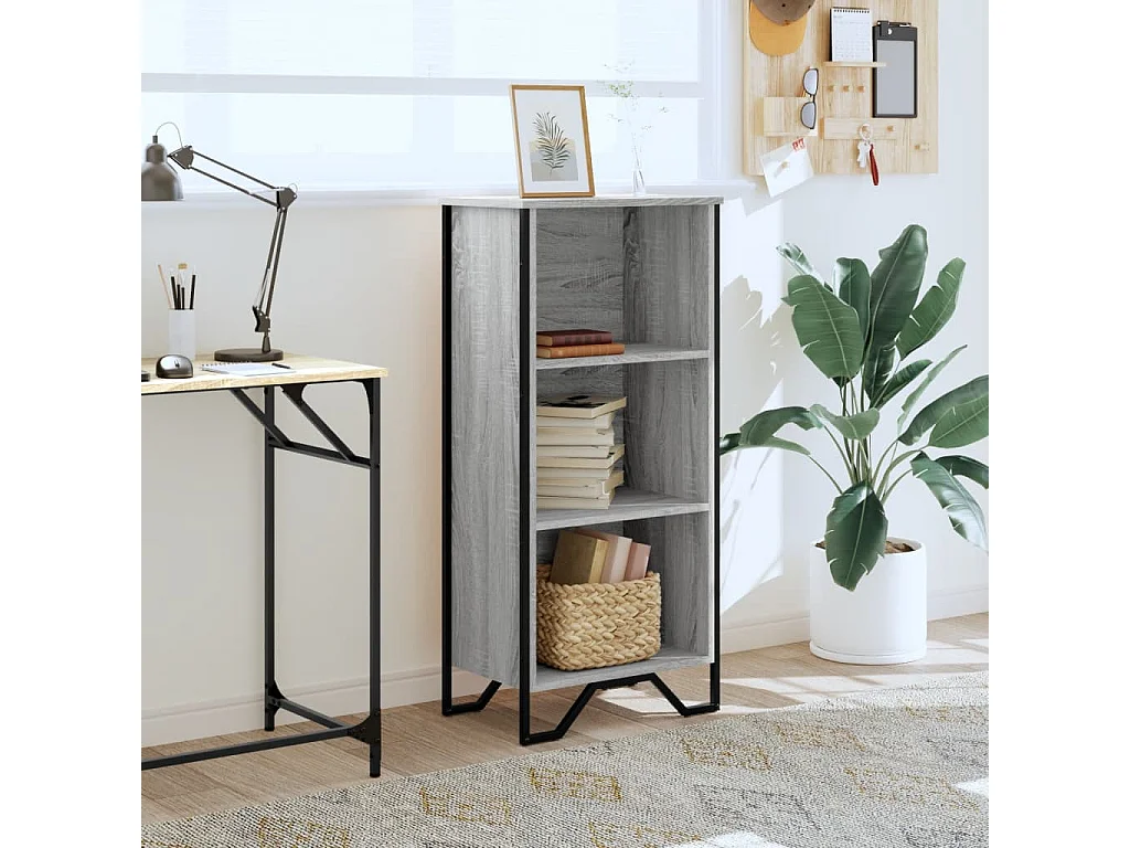 Libreria Sonoma grigia 50x31x106 cm in legno ingegnerizzato