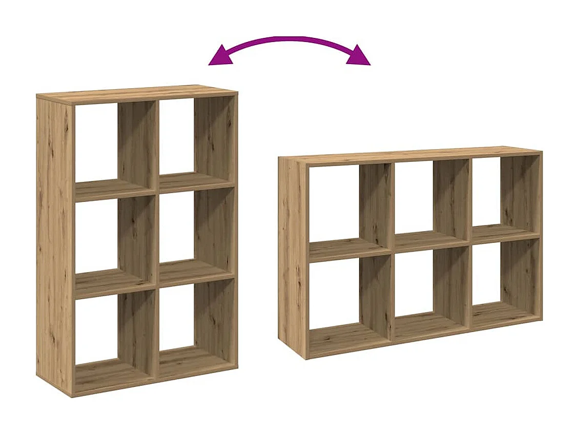 Étagère séparatrice de pièce chêne artisanal 69,5x29x103,5 cm