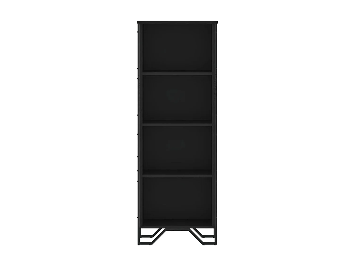 Librería negra 50x31x137,5 cm madera contrachapada