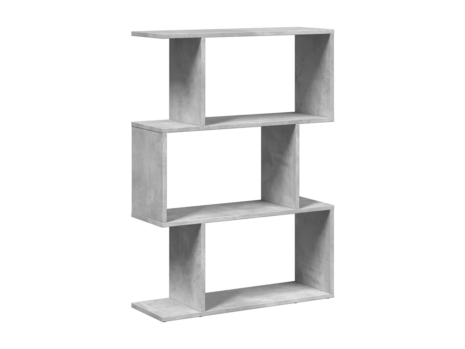 3-laags roomdividerplank betongrijs 70x24x97 cm