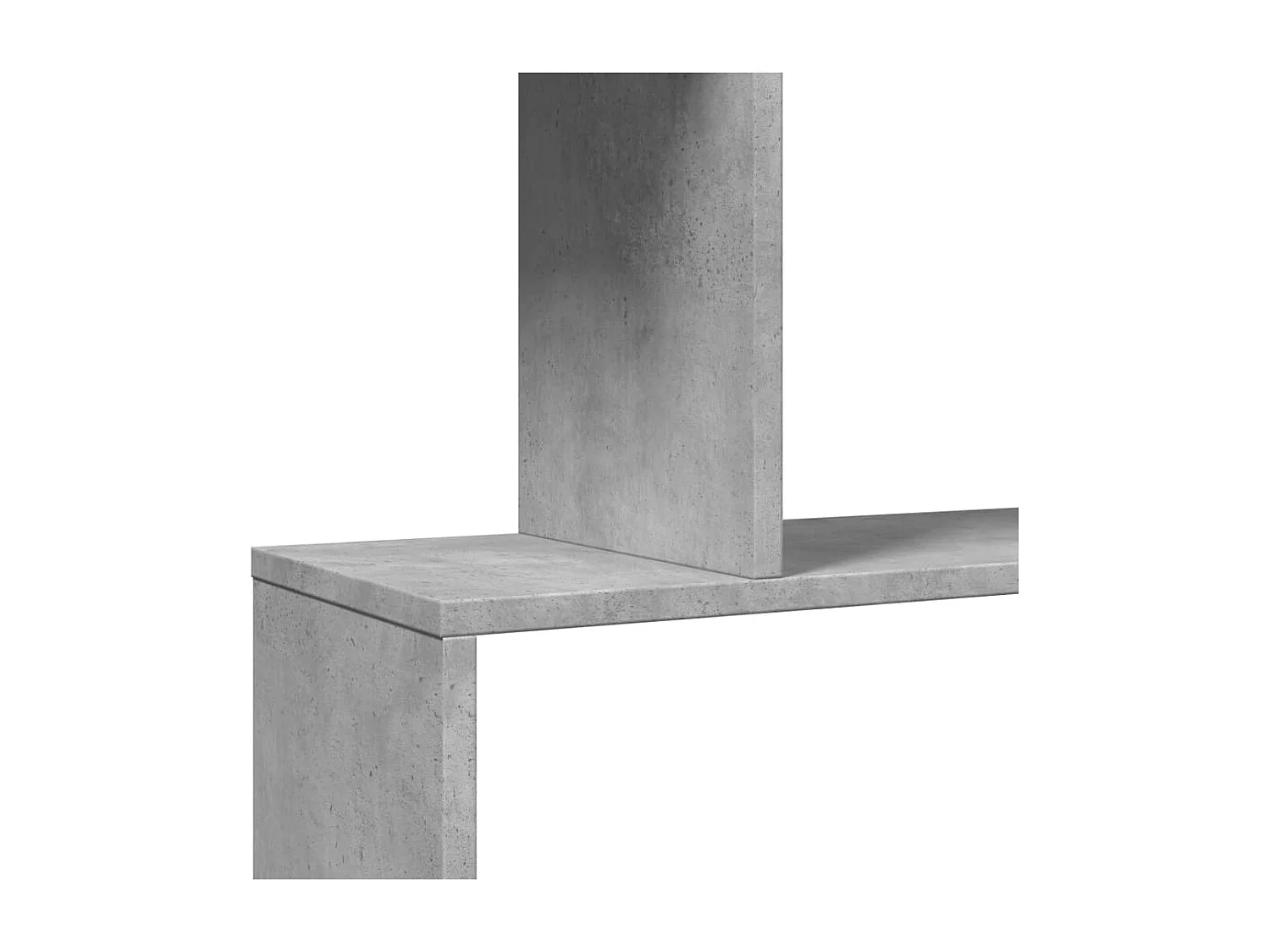 3-laags roomdividerplank betongrijs 70x24x97 cm