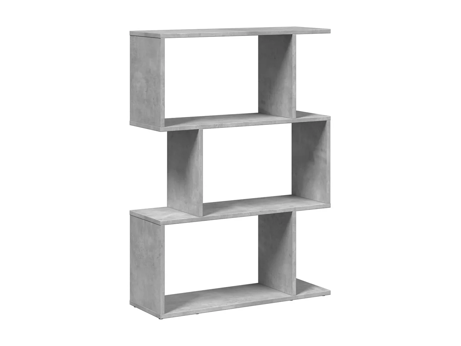 Scaffale divisorio a 3 ripiani grigio cemento 70x24x97 cm