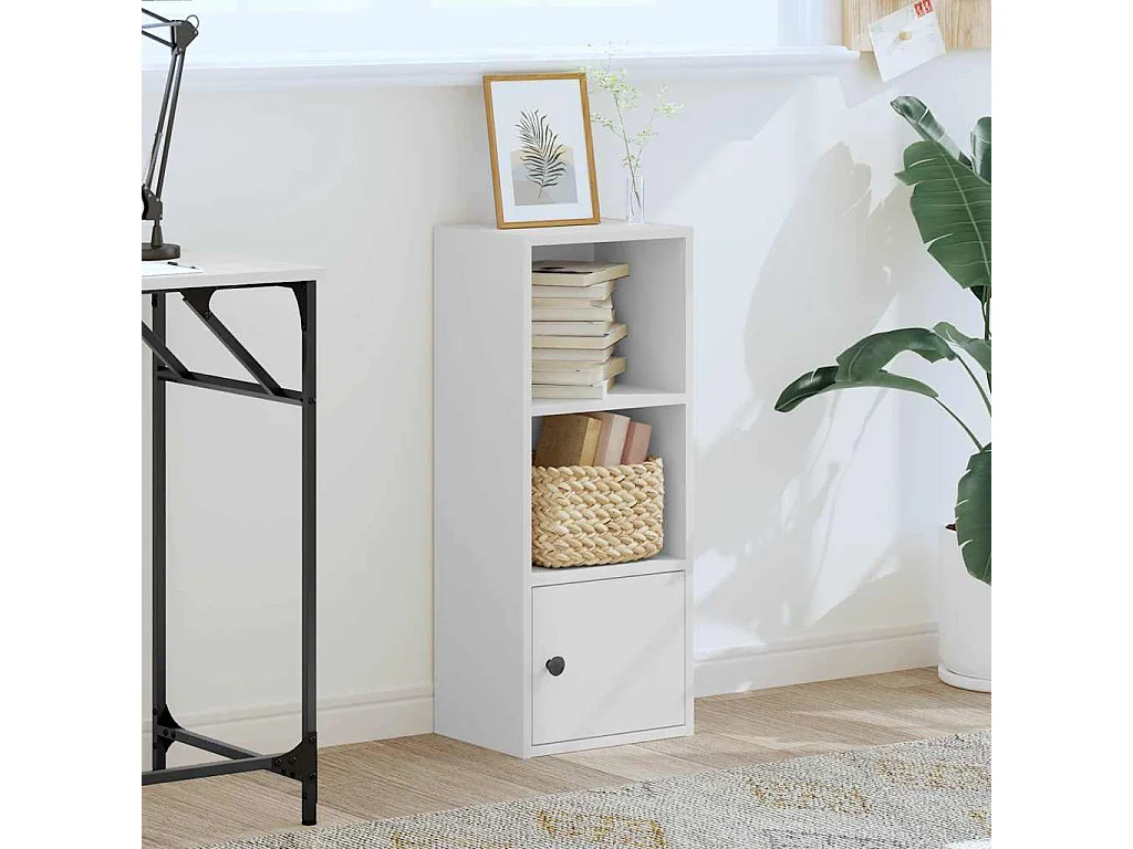 Libreria bianca 31x24x77 cm in legno ingegnerizzato