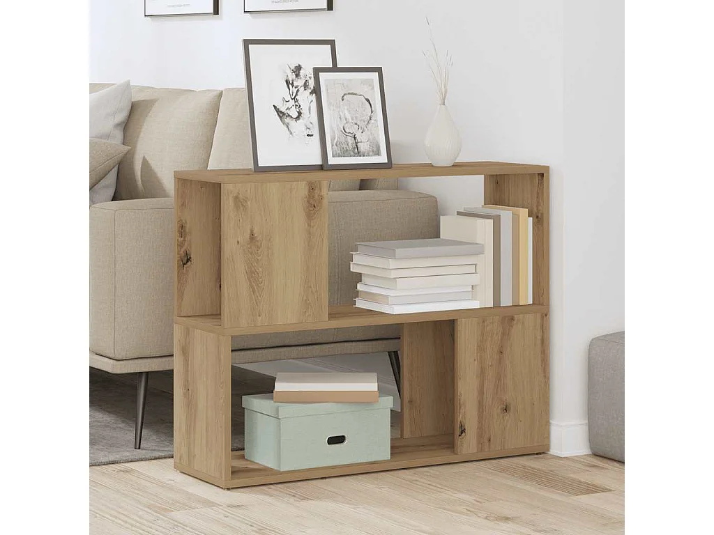 Bibliothèque/Séparateur de pièce chêne artisanal 80x24x63 cm