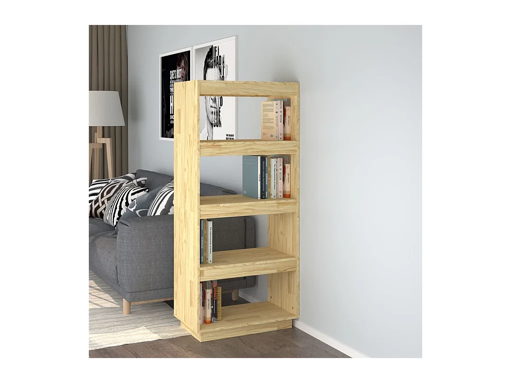 Bibliothèque/Séparateur de pièce 60x35x135 cm pin massif