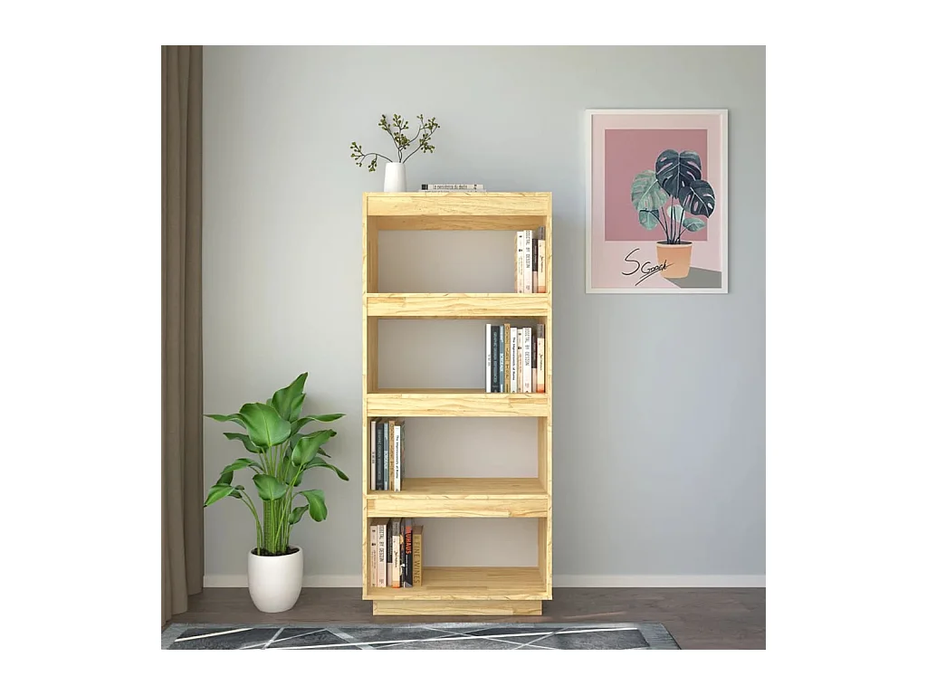 Bibliothèque/Séparateur de pièce 60x35x135 cm pin massif