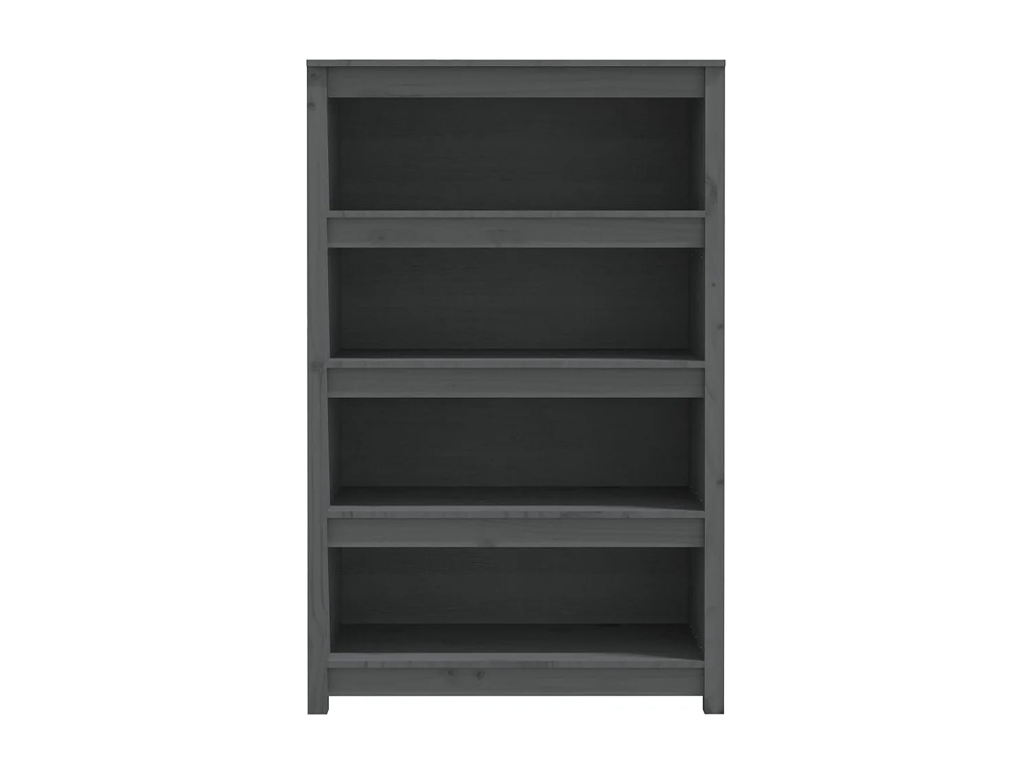 Bibliothèque Gris 80x35x126 cm Bois de pin massif