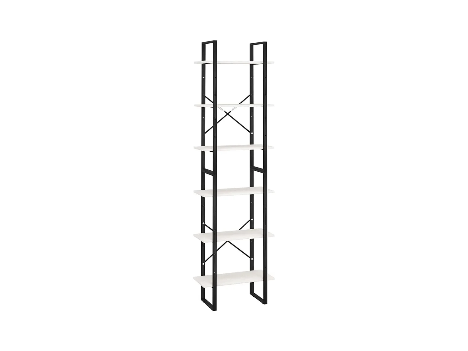 Étagère de rangement Blanc 60x30x210 cm Bois de pin massif