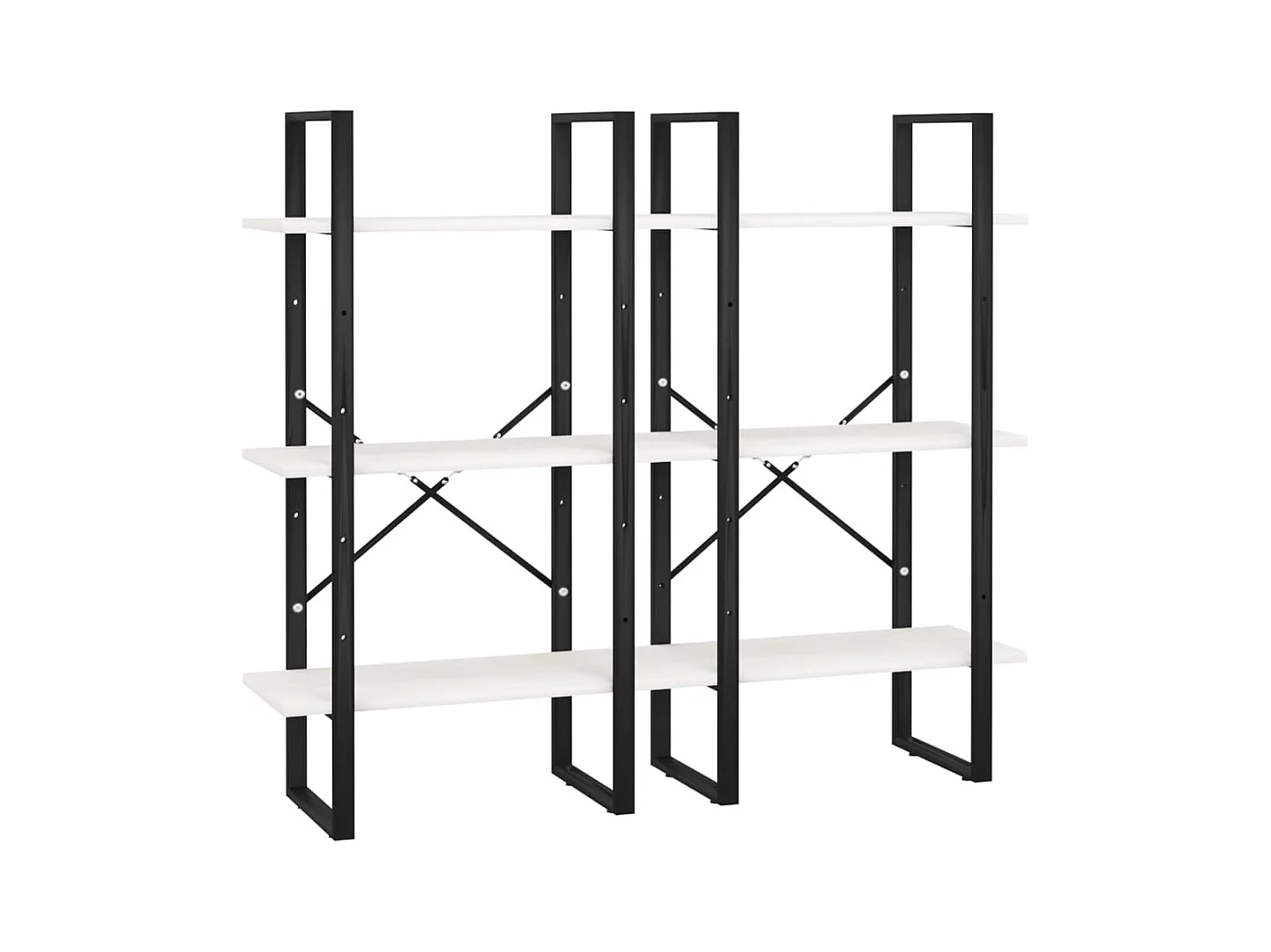 Étagère de rangement Blanc 60x30x210 cm Bois de pin massif