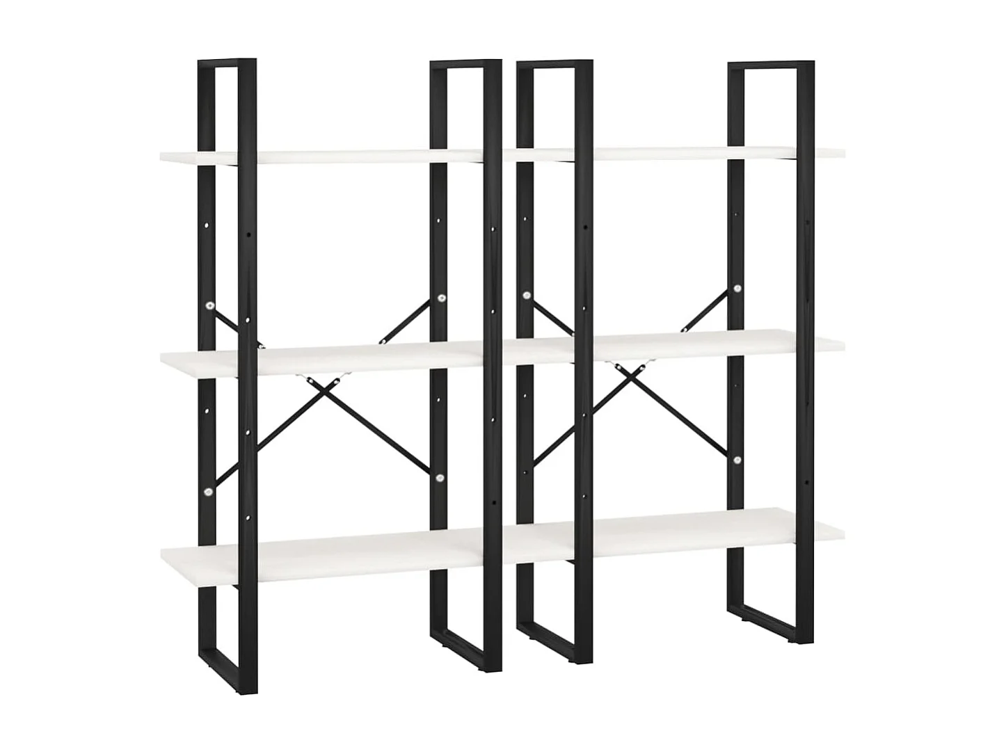 Scaffale portaoggetti Bianco 60x30x210 cm Legno massello di pino