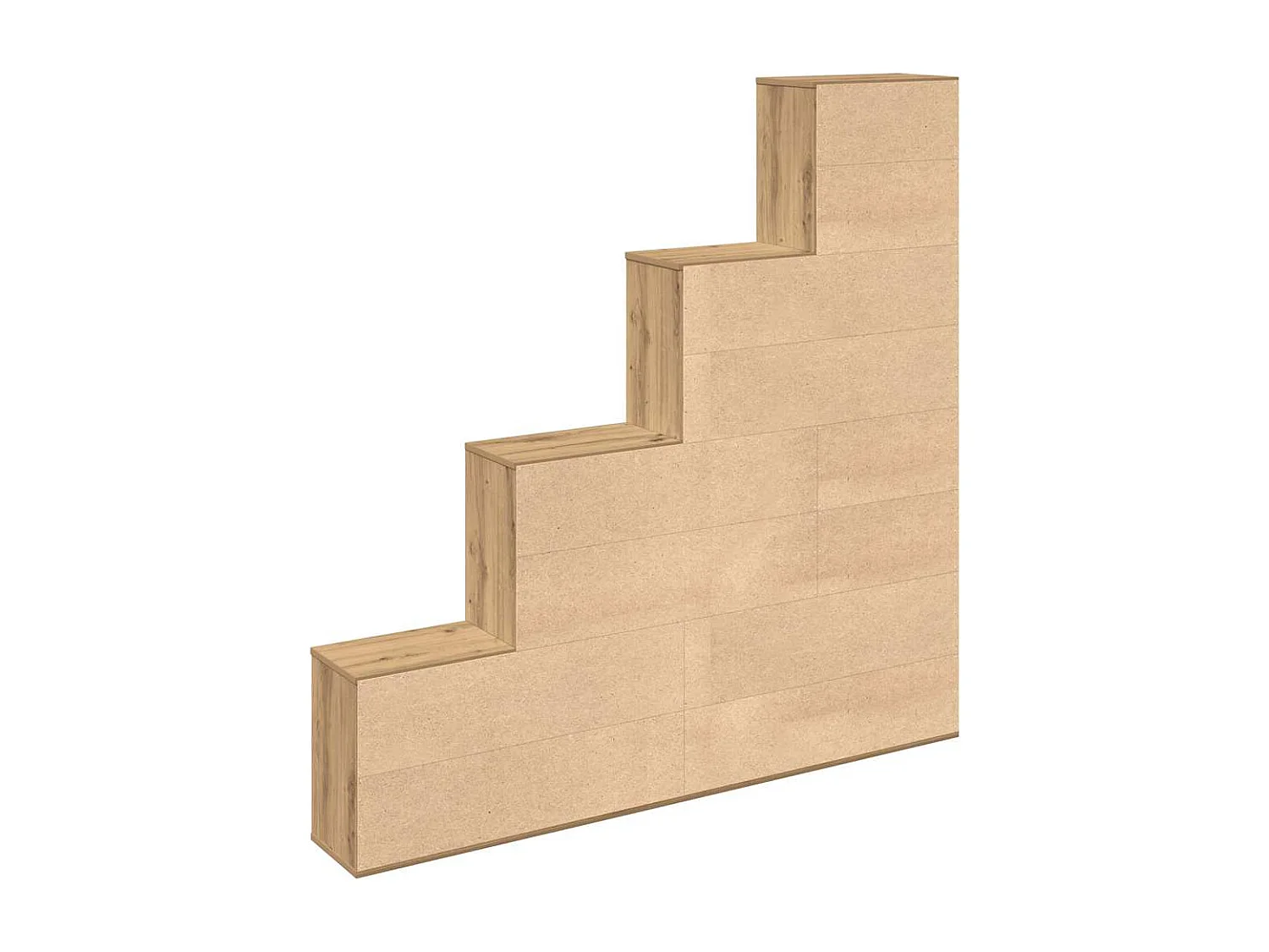 Bibliothèque chêne artisanal 157x24x160 cm bois d'ingénierie