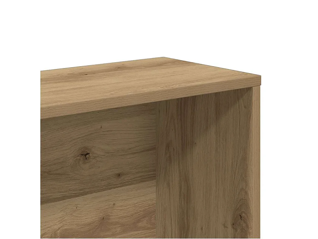 Bibliothèque chêne artisanal 157x24x160 cm bois d'ingénierie