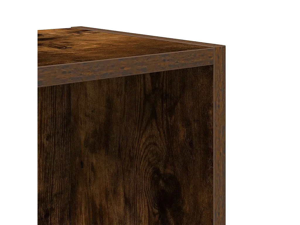 Bibliothèque chêne fumé 31x24x52 cm bois d'ingénierie