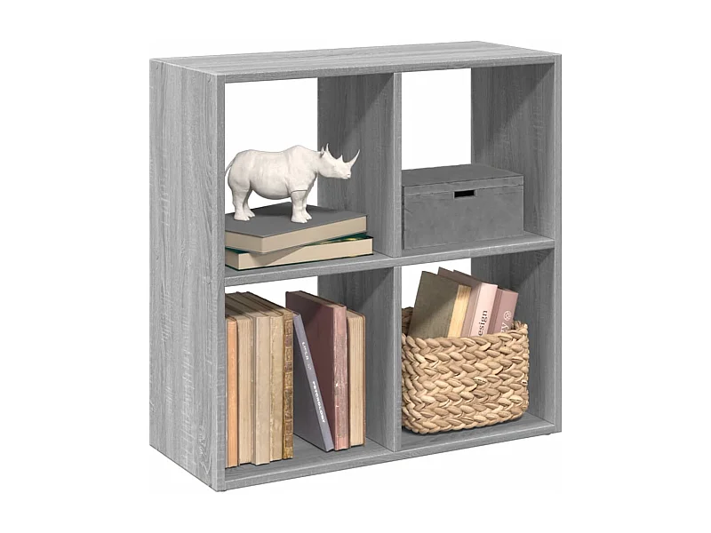 Estante separador de ambientes Sonoma gris 69,5 x 29 x 69,5 cm