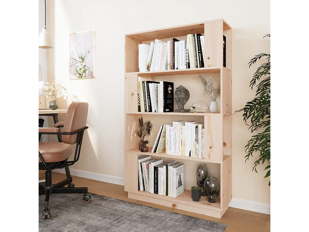 Bibliothèque/Séparateur de pièce 80x25x132 cm Pin solide