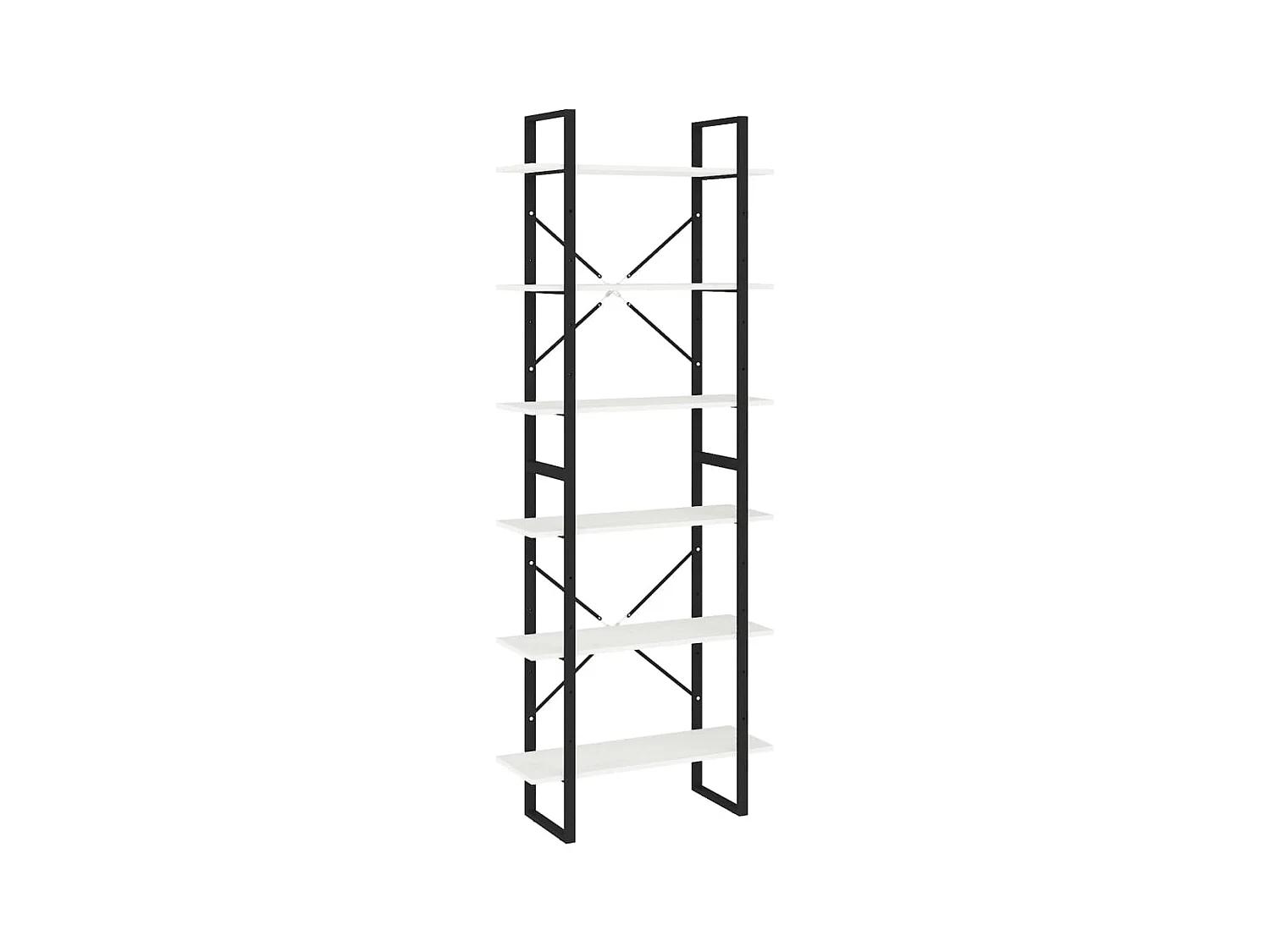 Armoire haute Blanc 80x30x210 cm Bois de pin solide