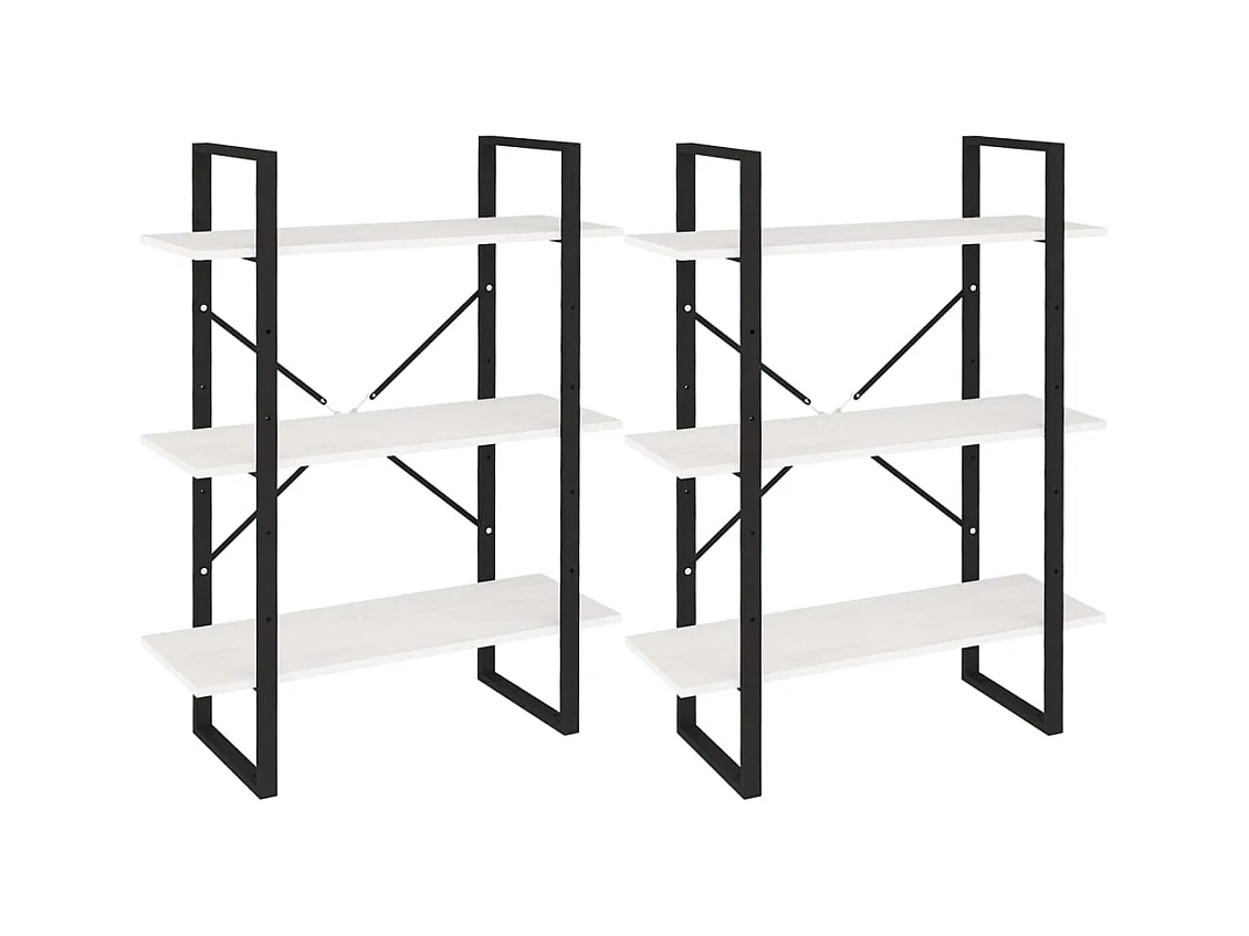 Armoire haute Blanc 80x30x210 cm Bois de pin solide