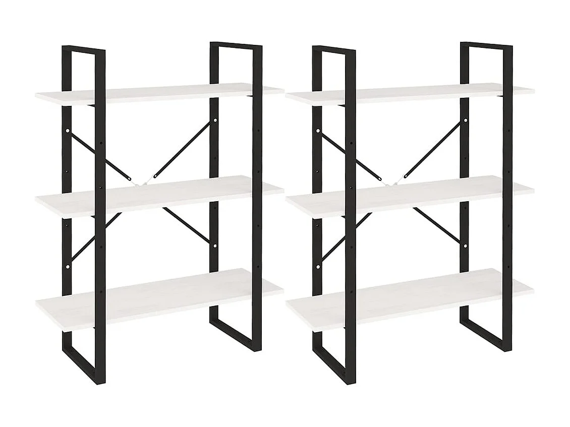 Armoire haute Blanc 80x30x210 cm Bois de pin solide